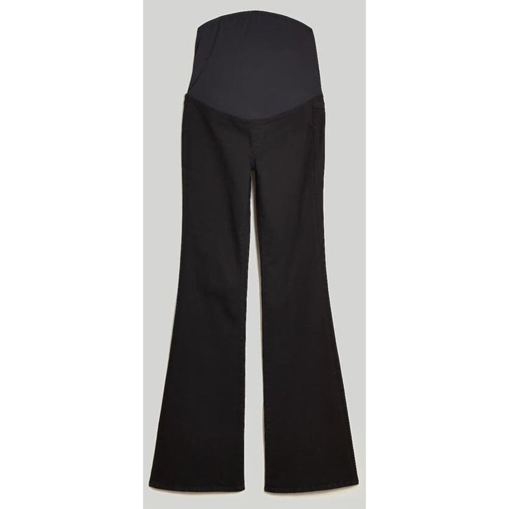 Madewell Maternity Over The Belly Skinny Flare Black Frost Jeans US Women's 25